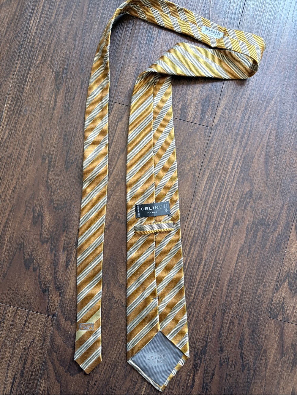 CELINE Paris Striped Silk Tie from Sony Costume House. Own a piece of Hollywood!
